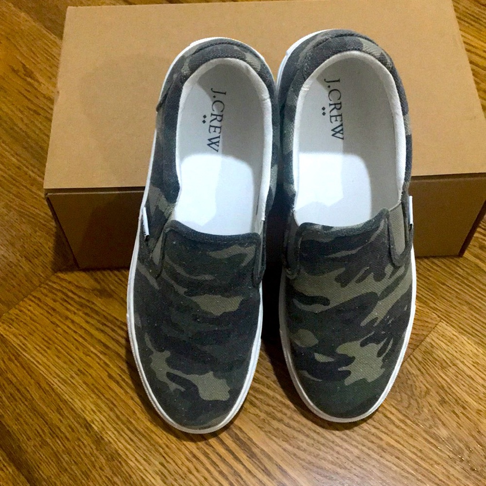 JCrew Printed Canvas Slip Ons Sz 8.5